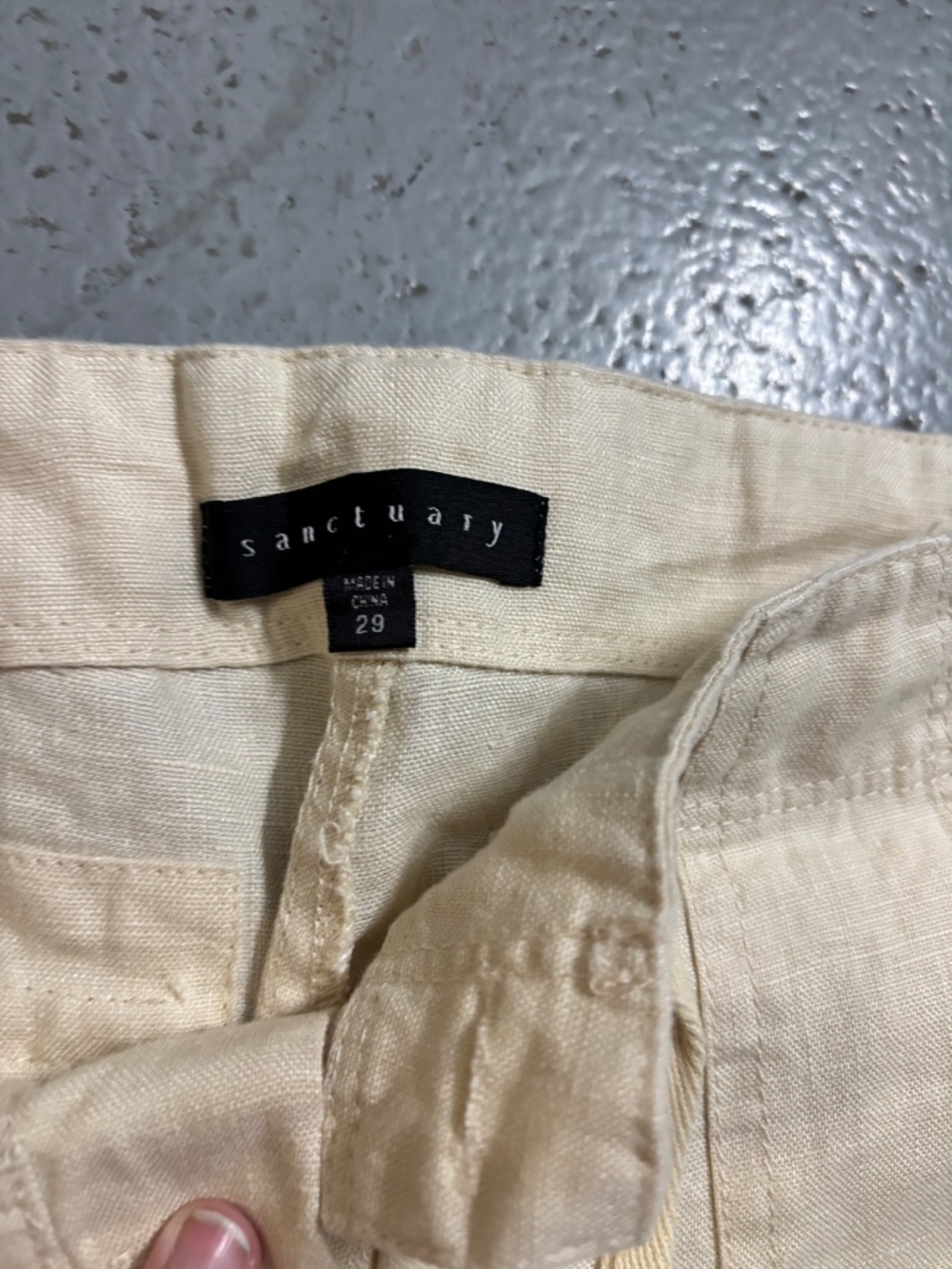 Tan Linen Pants - Picture 3 of 3